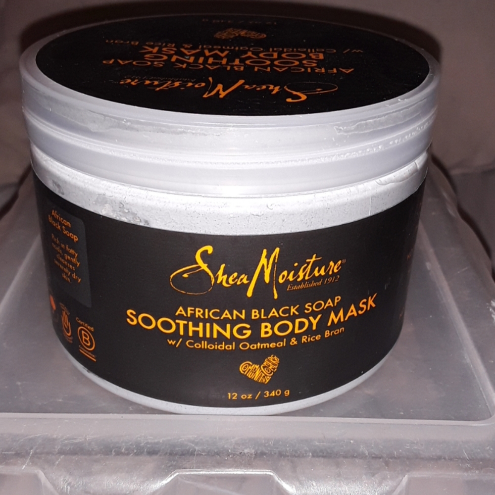 Shea moisture black soap soothing body mask